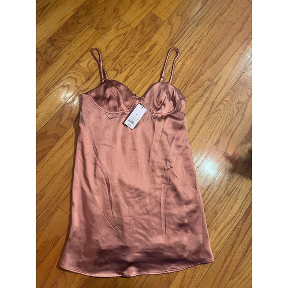 Wild Fable lines Slip Dress Mauve Shimmer NWT Size M - Picture 2 of 6